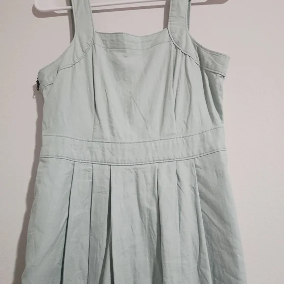 Universal Thread Light Wash Denim Pleated Coastal Western Dress Size 2 - Picture 3 of 6